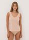 Beige stretch-fabric vest top, regular fit_0