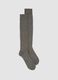 Long grey socks in wool, viscose and stretch cashmere_0