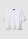 White pure cotton T-shirt with embroidery, regular fit_4
