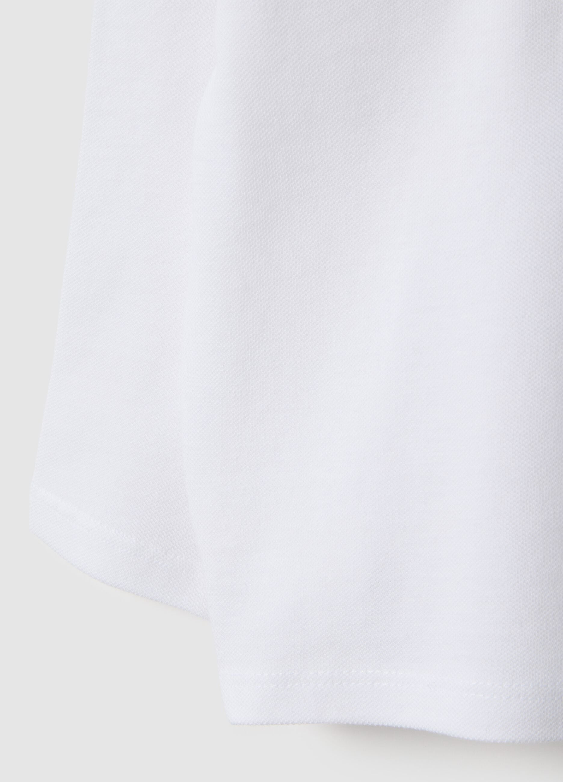 White pure cotton polo for boys regular fit