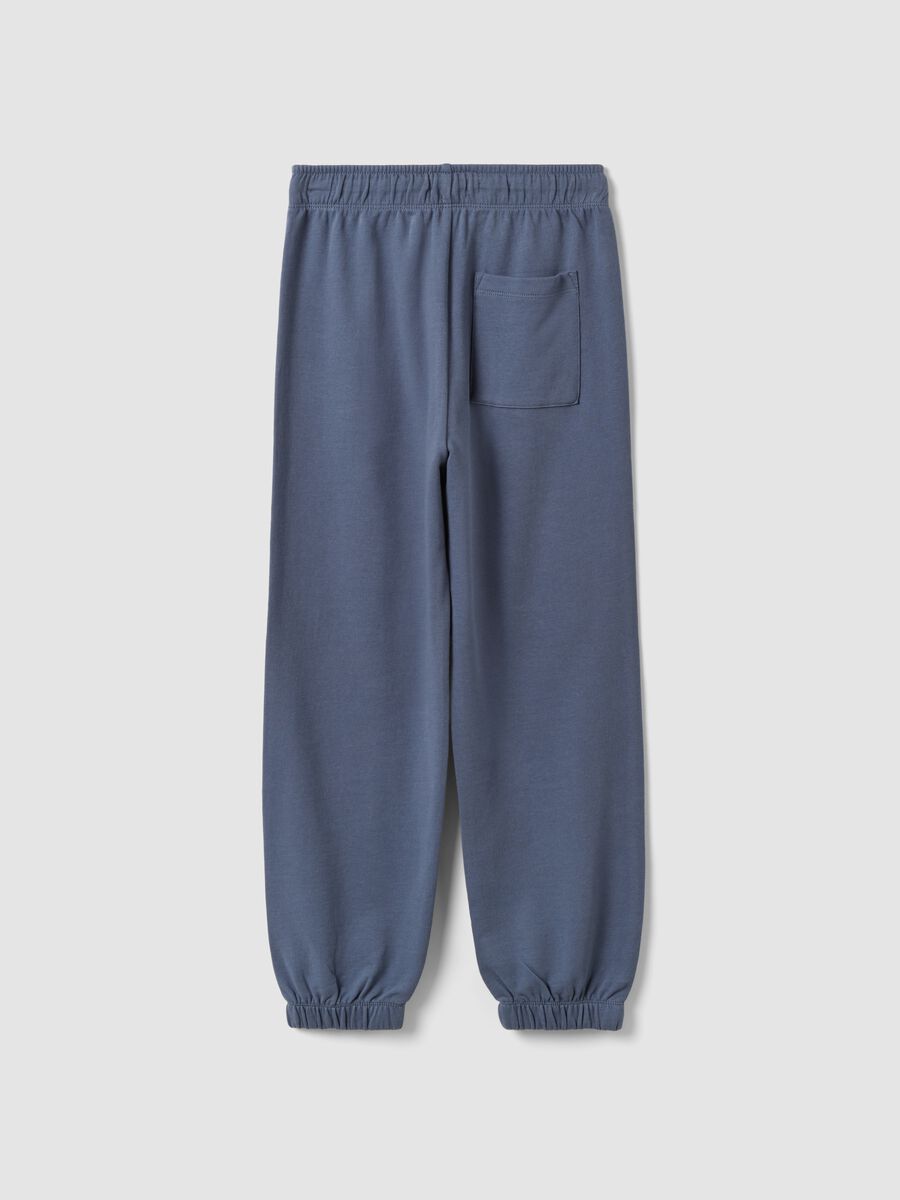 Grey organic cotton jogger trousers for boys, relaxed fit_4