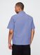 Blue checked short-sleeve shirt_2