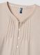 Beige organic cotton-blend nightdress with V-neck_1