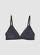 Black triangle bra in stretch fabric with removable padding_4