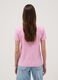 Pink pure cotton T-shirt regular fit with flower_3