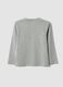 Grey cotton-viscose blend T-shirt with college print for boys_1