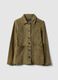 Green genuine leather jacket, regular fit with buttons_5