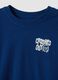 Blue organic cotton relaxed-fit T-shirt with print_1