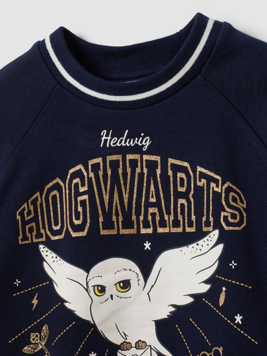 Girls&rsquo; blue pure cotton Harry Potter printed tracksuit_2