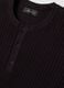 Black pure cotton ribbed waistcoat_5