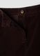 Short brown ribbed stretch cotton skirt_5