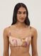 Multicolour stretch bandeau bikini top_0