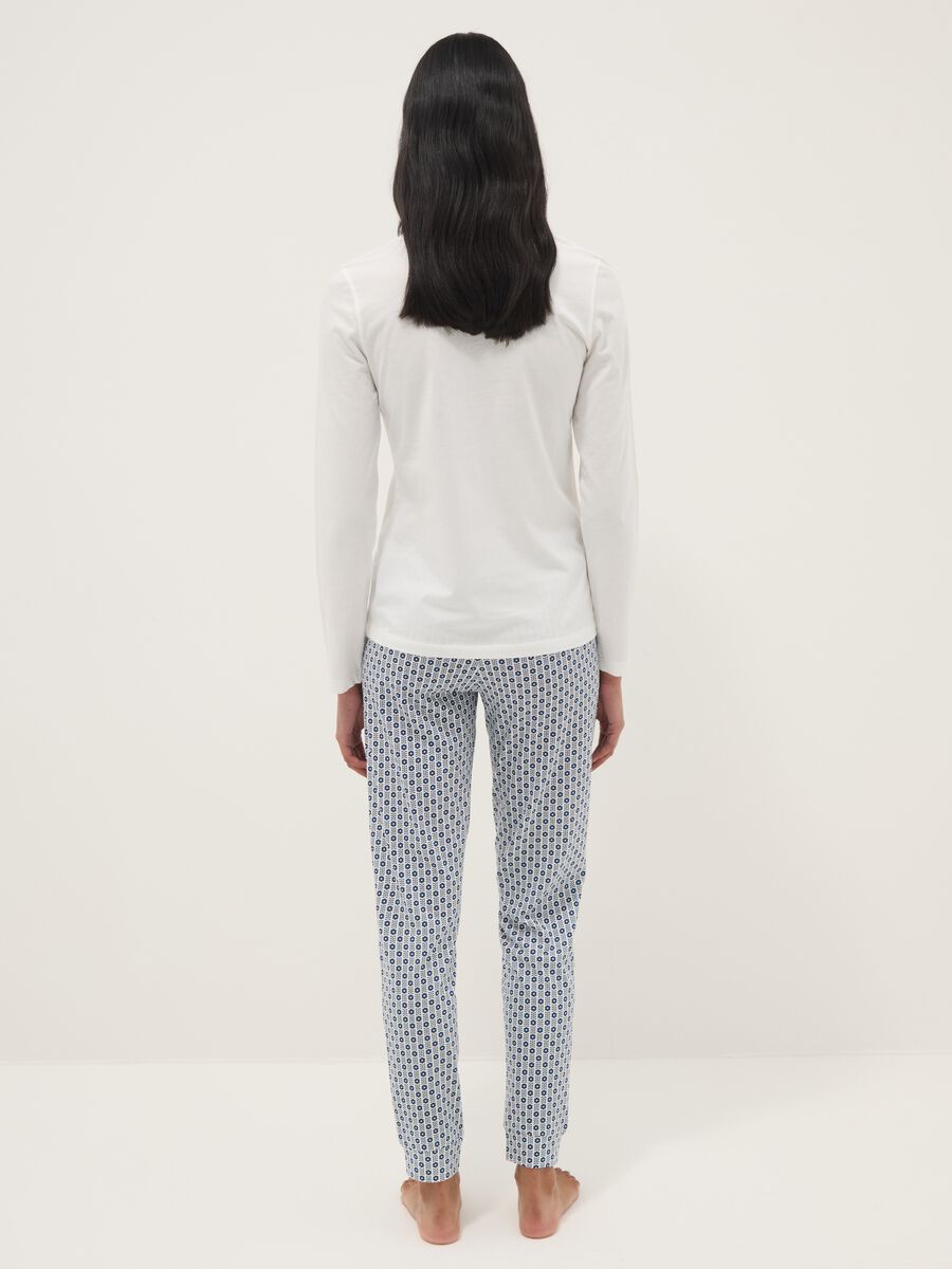 Pigiama in puro cotone multicolor regular fit con fantasia_2
