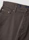 Brown carrot-fit stretch cotton twill trousers_1