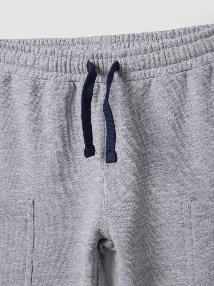 Grey cotton-blend jogging set with Mickey Mouse print_2