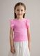Girls&rsquo; pink stretch cotton vest top with ruffles_0