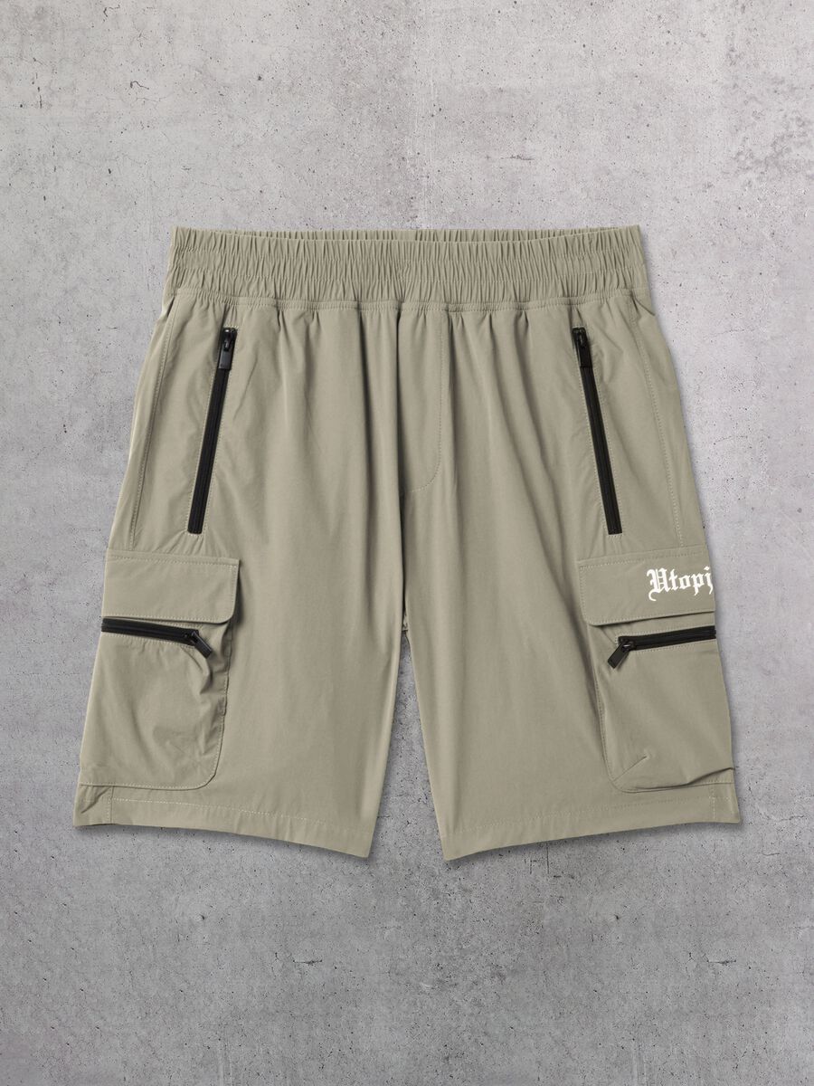 Kombat Active Cargo Shorts Military Green_0