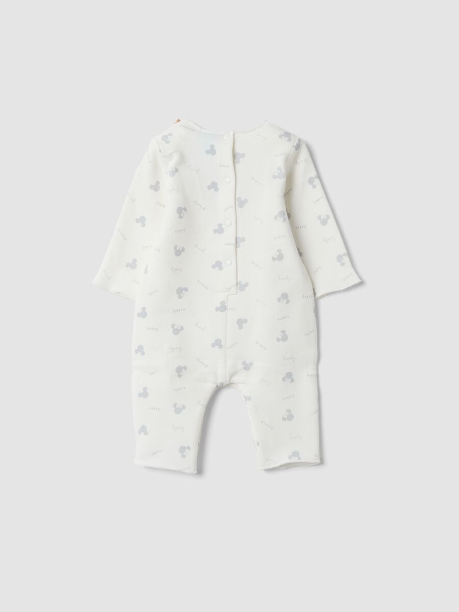 White pure organic cotton sleepsuit with Minnie print_1