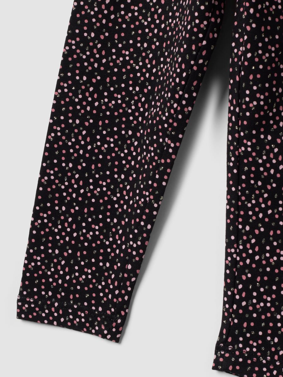 Girls&rsquo; black slim-fit leggings in stretchy organic cotton_3