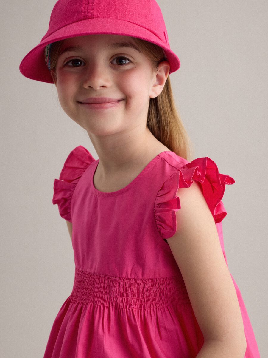 Pink pure cotton top with ruffles_1