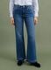 Blue wide-leg stretch cotton jeans_1