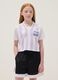 Purple striped short-sleeve T-shirt_1