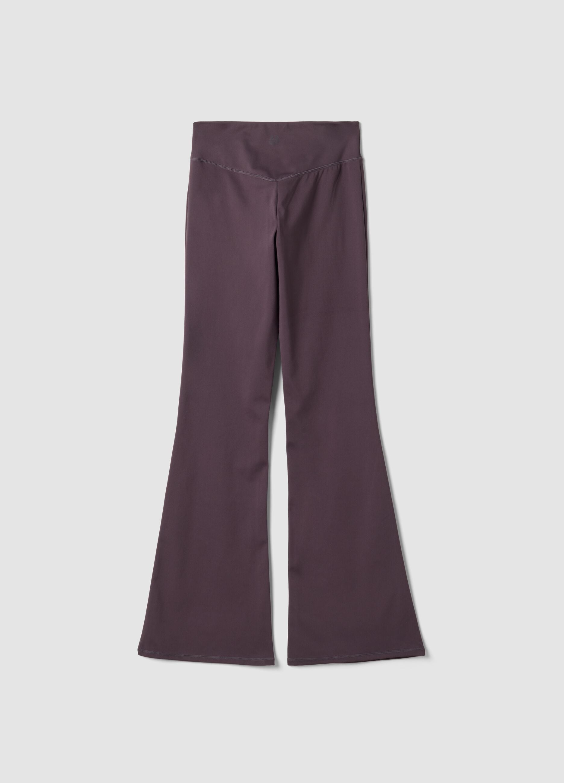 Purple flared leggings in breathable stretch fabric ALTAVIA STUDIO