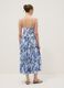 Blue and white pure viscose maxi dress with floral print_3