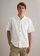 White regular-fit pure cotton shirt with stripes and chest pocket_3