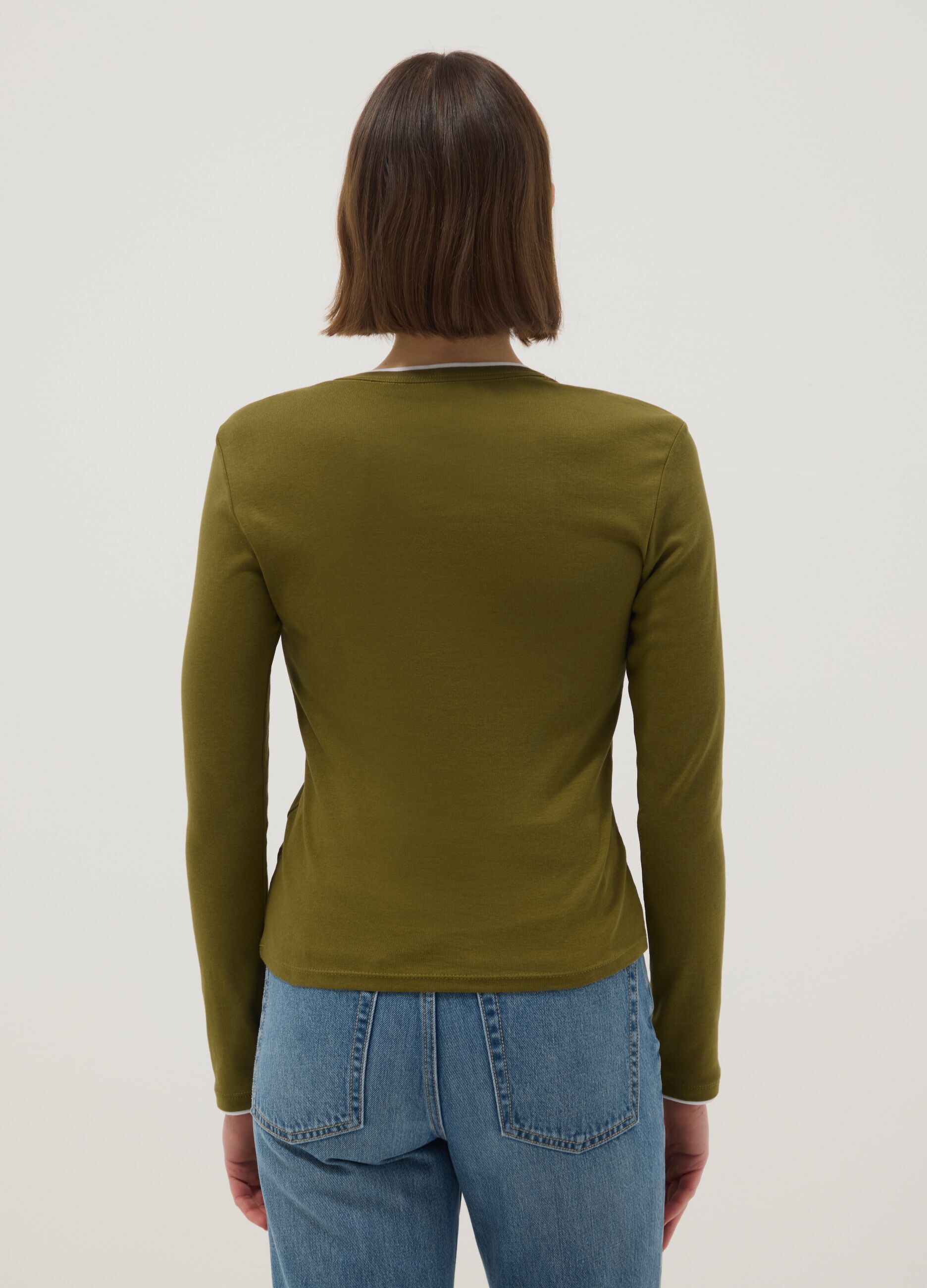 Pure Cotton Green Long Sleeve Regular Fit Shirt