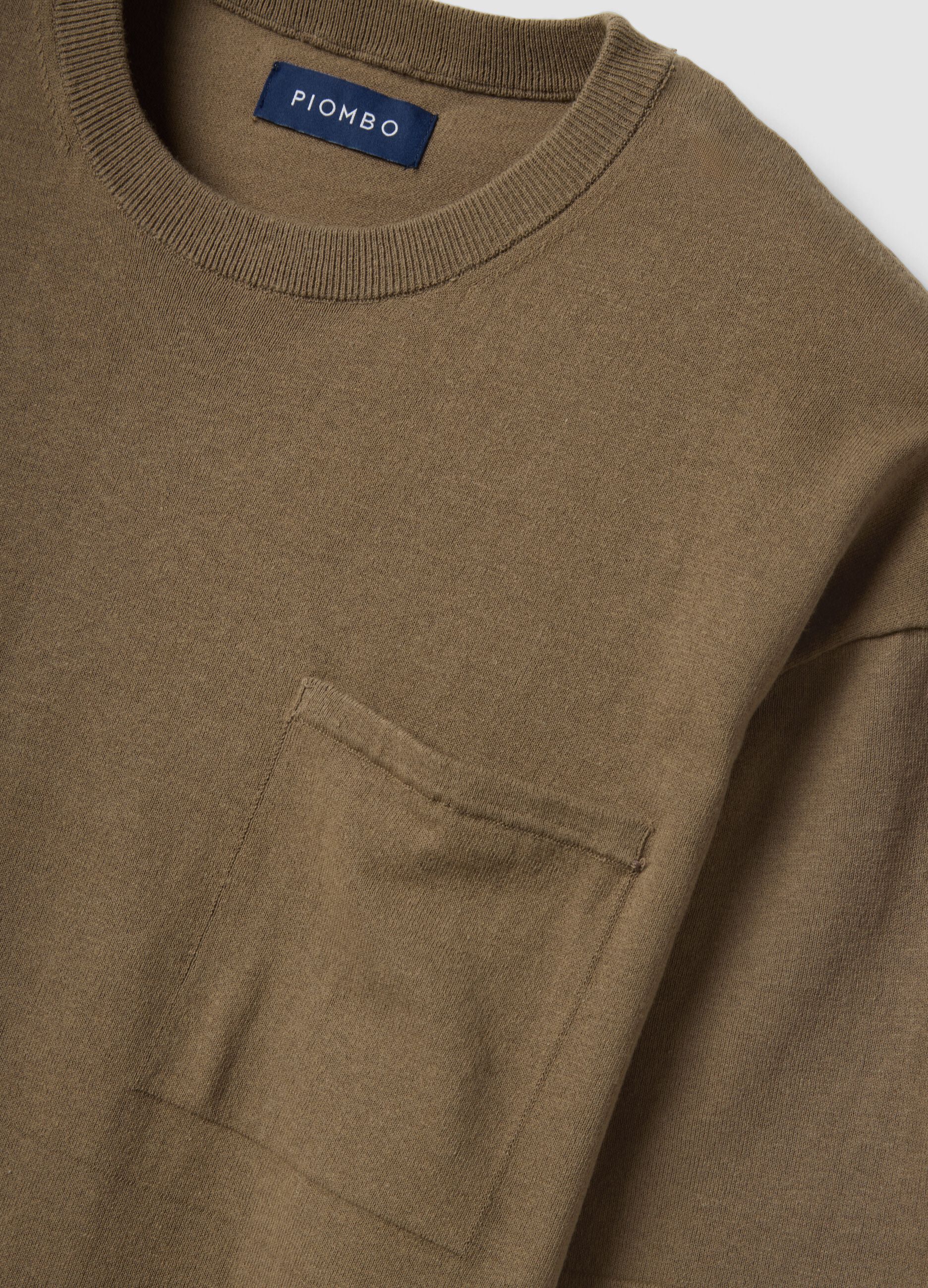 Brown short sleeve pure cotton T-shirt