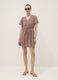 Brown striped viscose-blend shirt dress_1