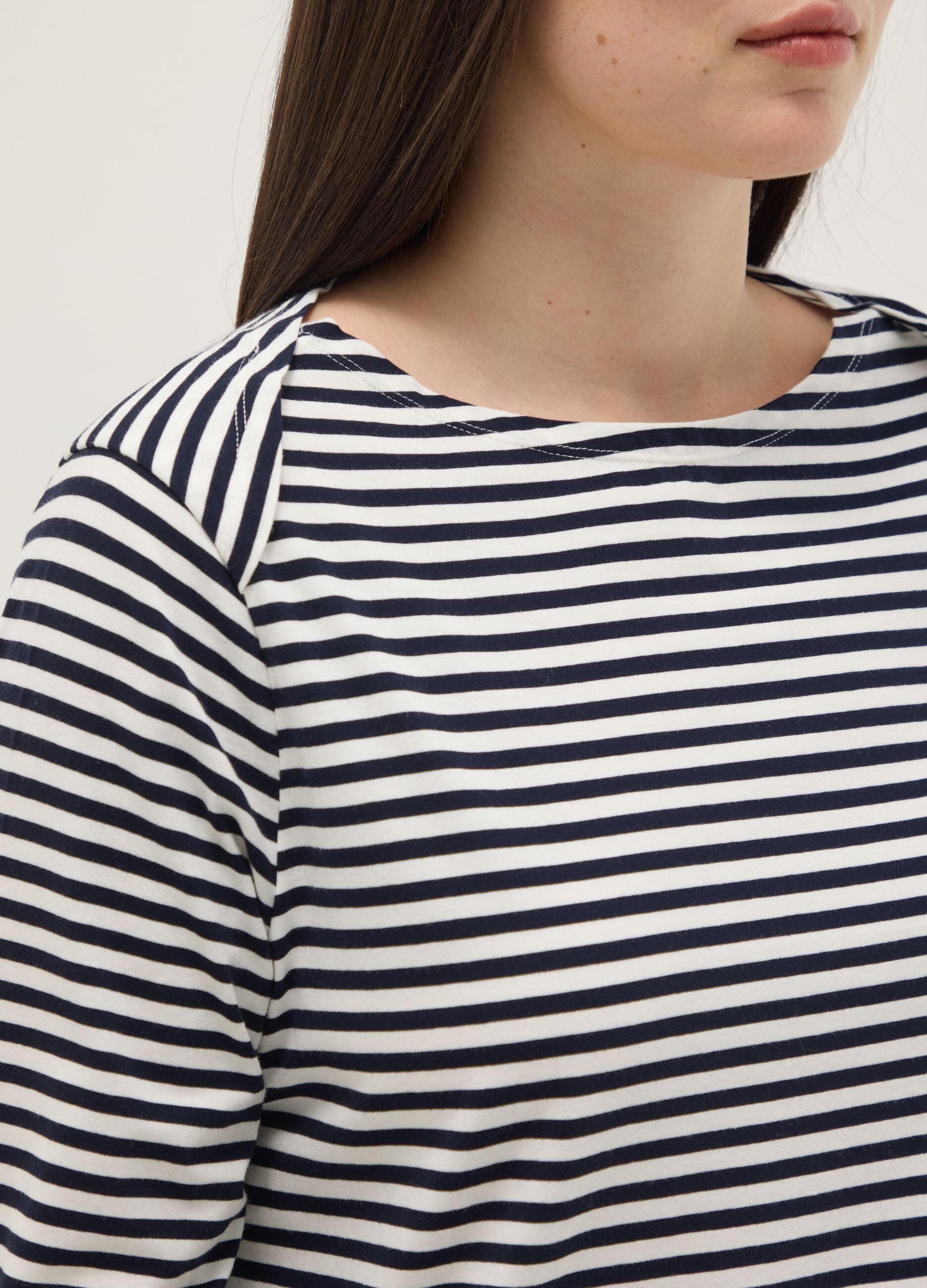 Striped Multicolour Regular Fit Stretch Cotton Top