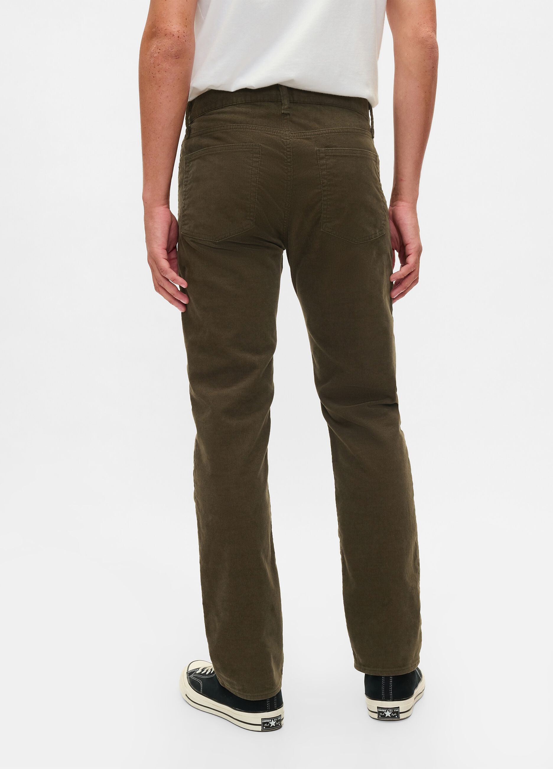 Straight-fit trousers in stretch corduroy