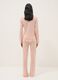 Striped pink pure viscose pyjamas, regular fit with V-neck_2