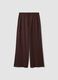 Brown viscose-blend culotte trousers_4