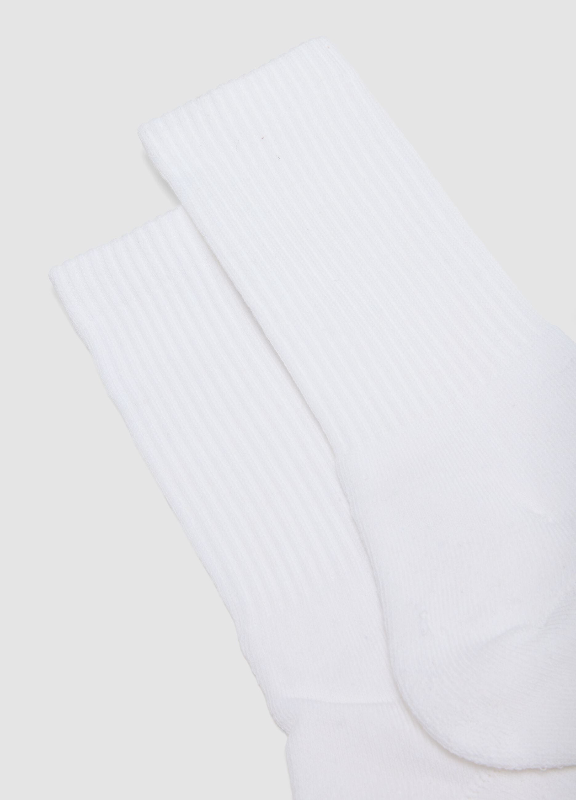 Three-pack of white stretch cotton sports socks