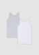 2-pack of multicolour organic cotton vests for boys_1