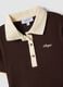 Brown cropped stretch-cotton polo with print, regular fit_5