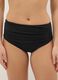 Black high-waisted stretch bikini bottoms with shaping effect_1