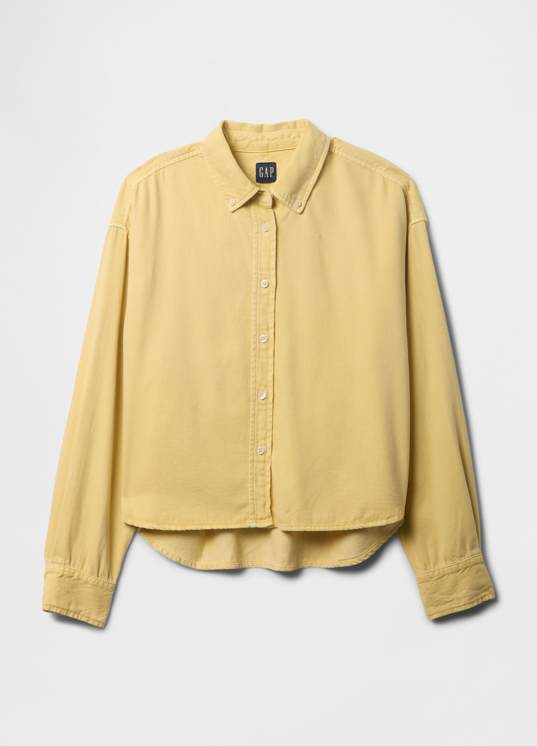 Yellow Cropped Gap Shirt
