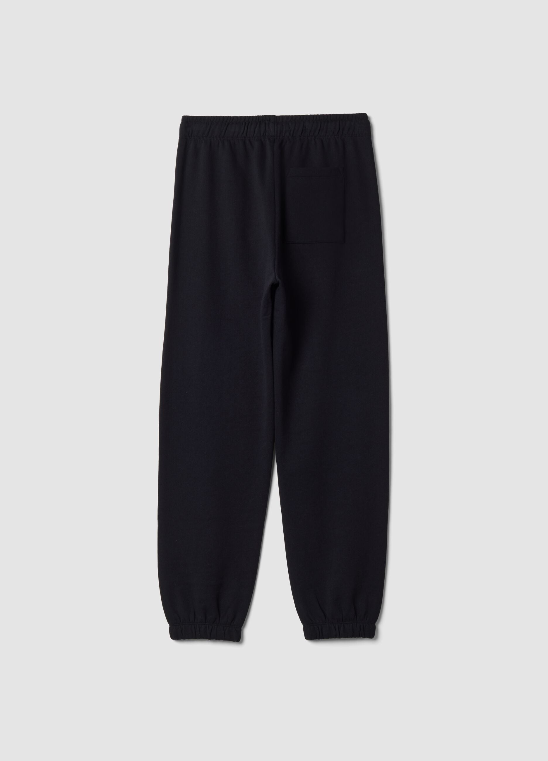 Black relaxed-fit joggers in pure organic cotton