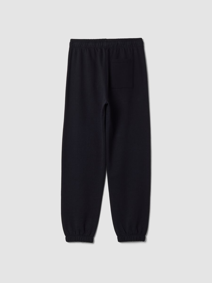 Black relaxed-fit joggers in pure organic cotton_2
