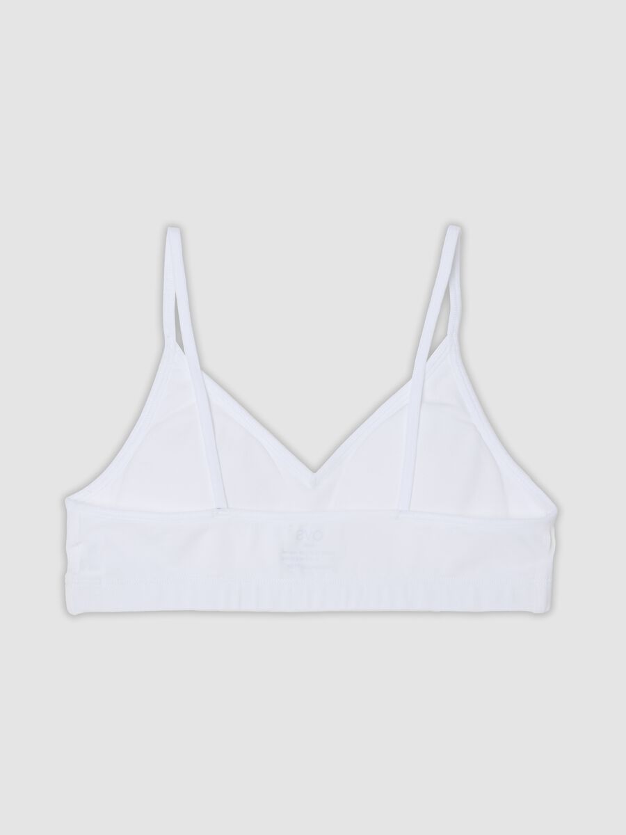 White organic cotton bra with thin straps for girls_1