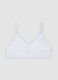 White organic cotton bra with thin straps for girls_1