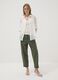 Green regular-fit stretch cotton trousers_0