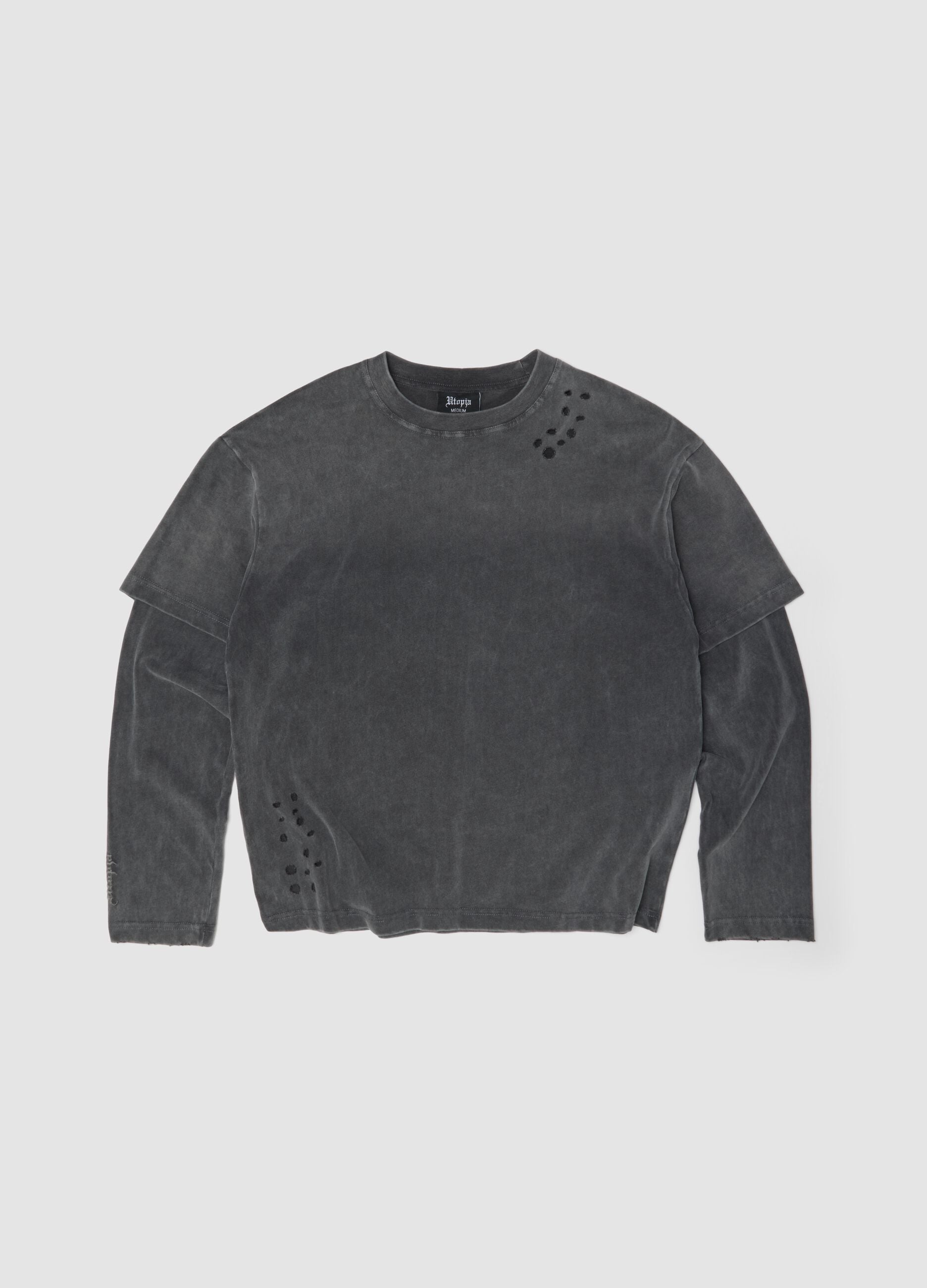 Double Longsleeve Sunfaded Grey