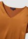 Brown satin V-neck stretch blouse, regular fit_2