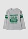 Grey pure cotton crew-neck T-shirt_0