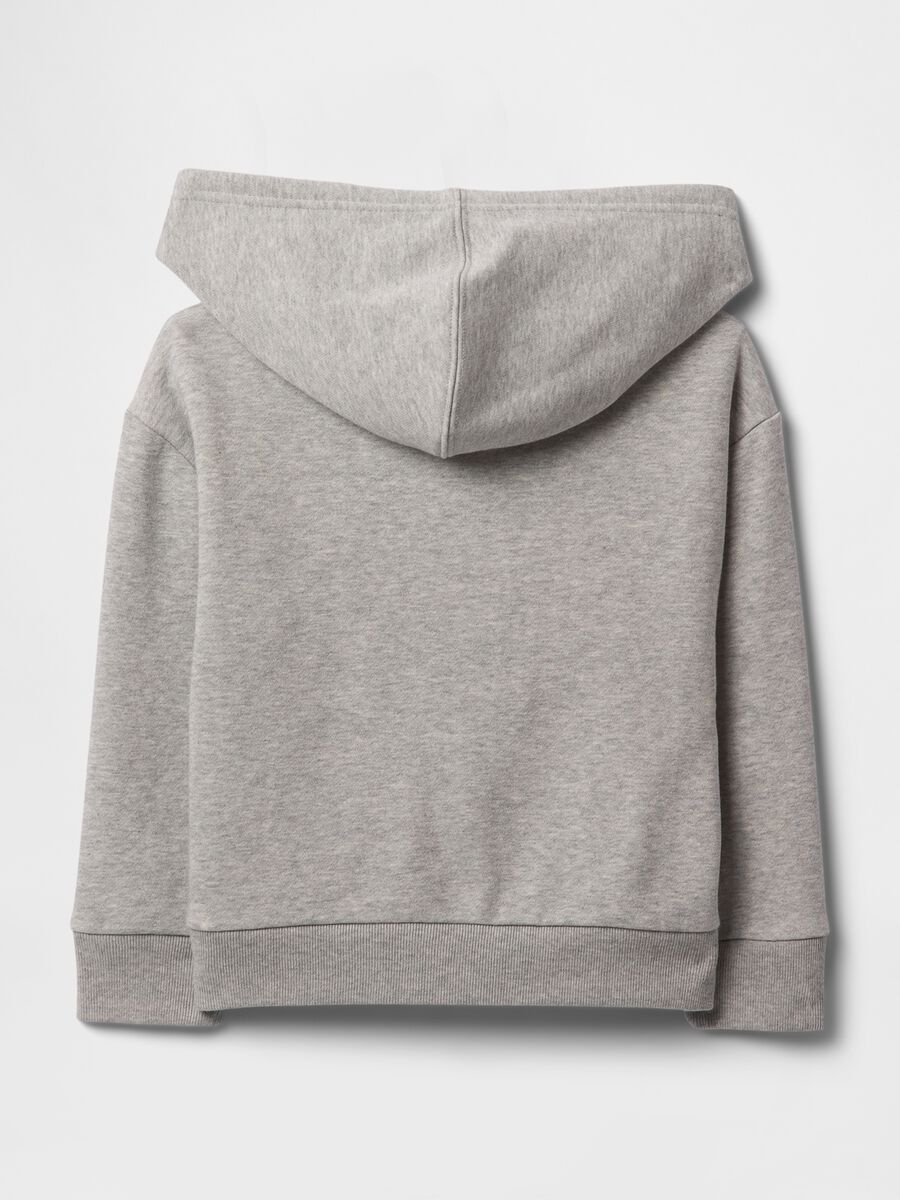 Felpa in misto cotone regular fit con zip e logo GAP_1